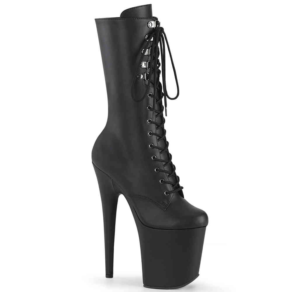 Pleaser - FLAMINGO-1054 Plattformstiefel, Poledance Schuhe - Schwarz